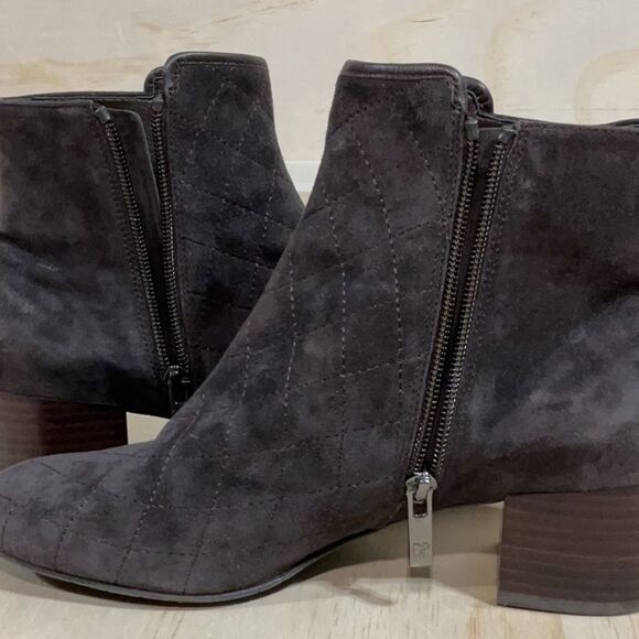 Donald J. Pliner Camie Brown Ankle Booties Sleek Suede Leather Shoes Women 8 - Picture 9 of 10